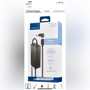 Insignia 90 Watt Universal Laptop Chromebooks Ultrabooks Compatible Charger